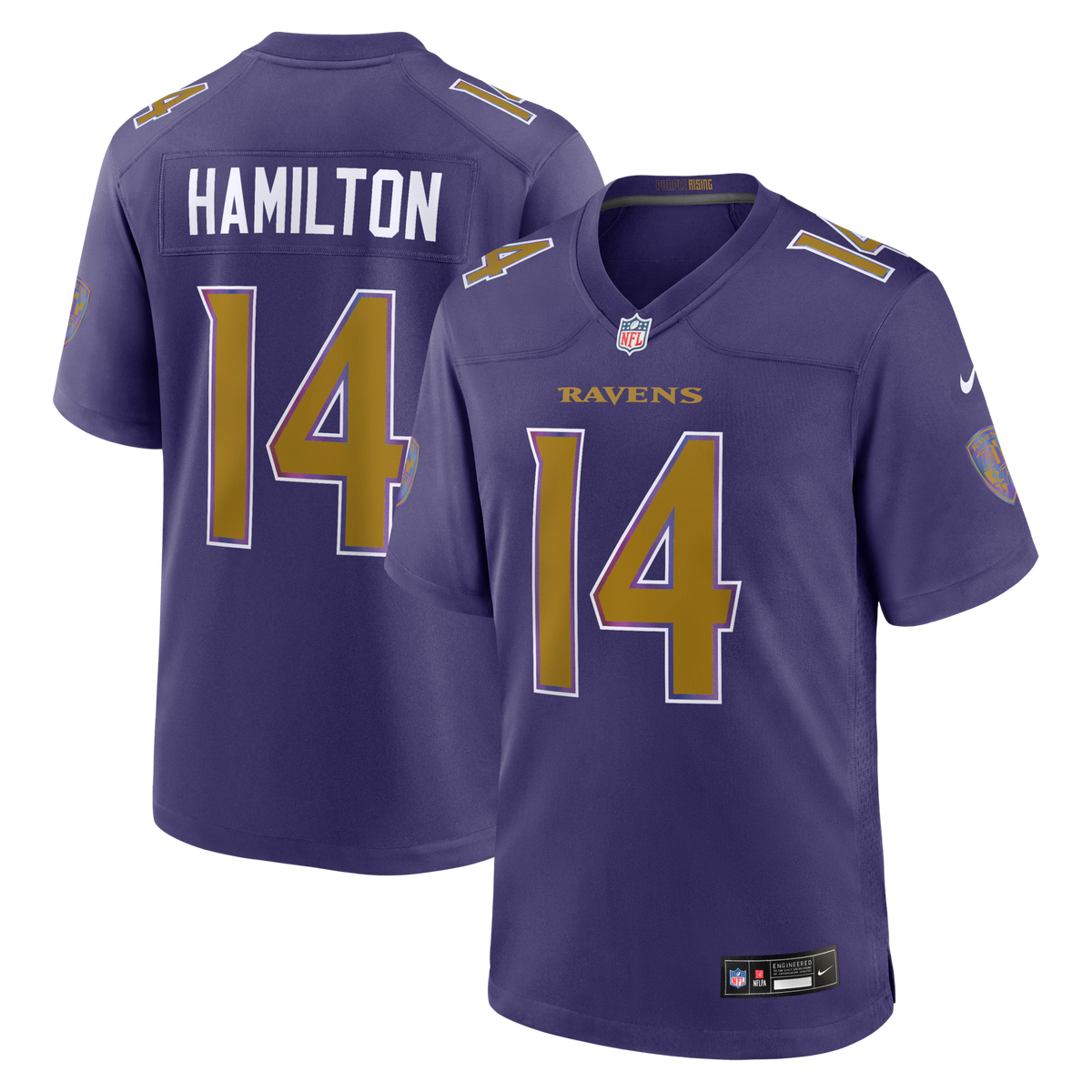 Baltimore Ravens Kyle Hamilton Nike Purple Alternate Game Jersey