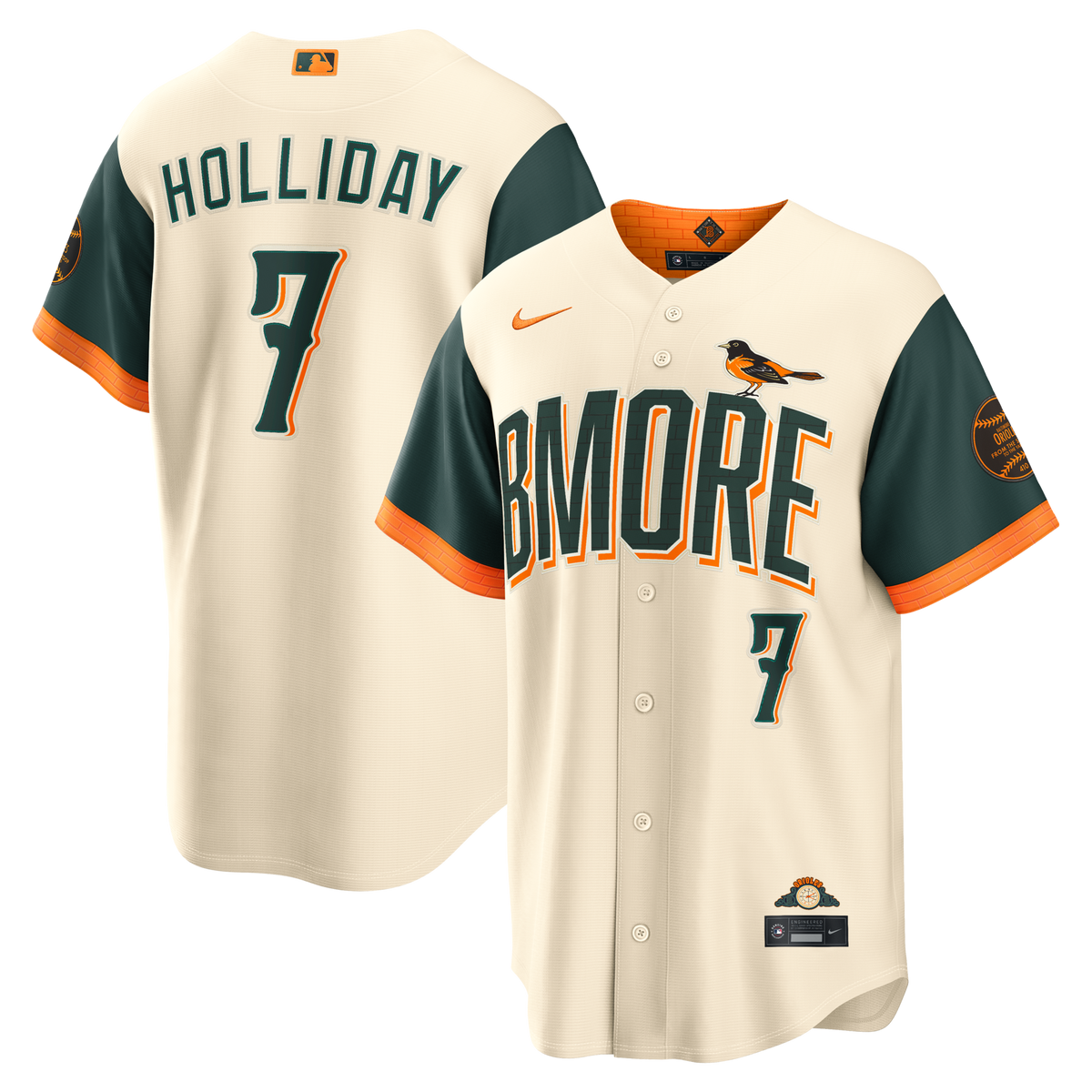 Baltimore Orioles Jackson Holliday Nike Cream 2026 City Connect Stadium Jersey