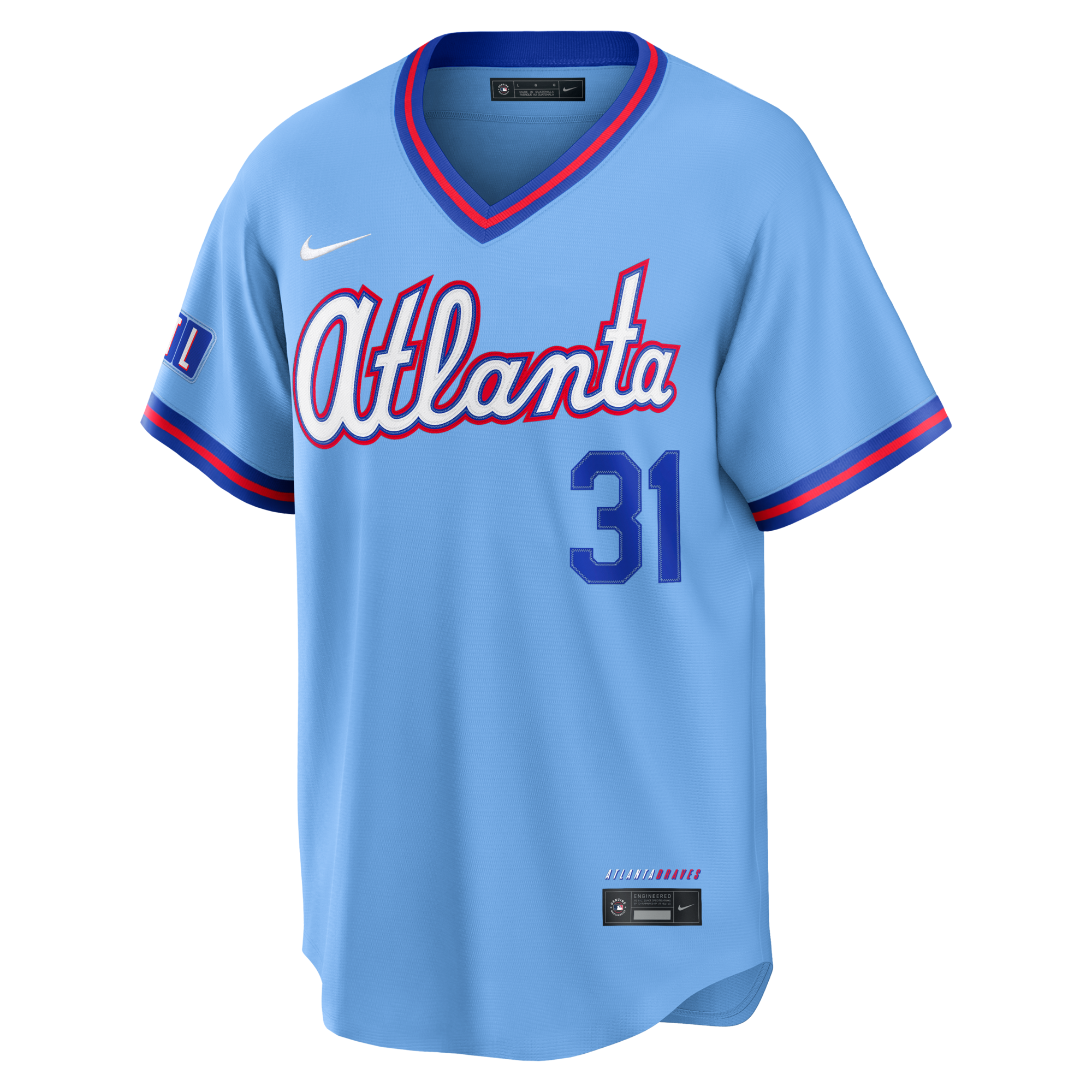 Atlanta Braves Greg Maddux Nike Powder Blue 2026 City Connect Stadium Jersey