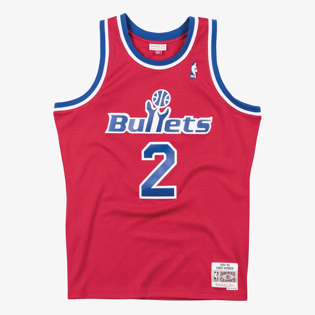 Washington Bullets Mitchell & Ness Chris Webber 1994 Swingman Road Authentic Jersey - Scarlet