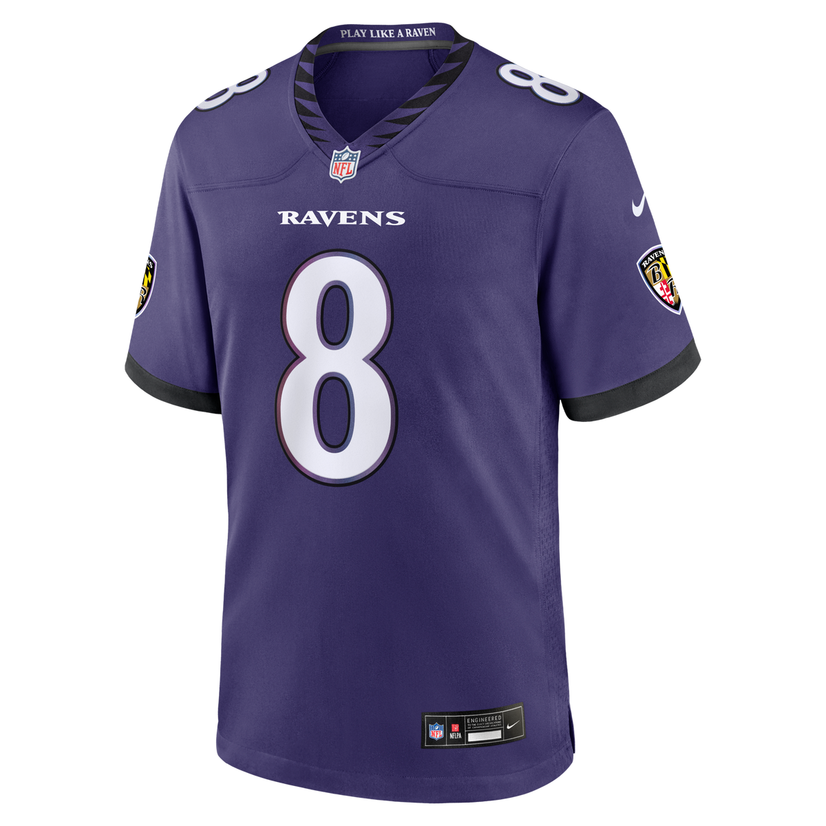 Baltimore Ravens Lamar Jackson Nike Purple Team Game Jersey