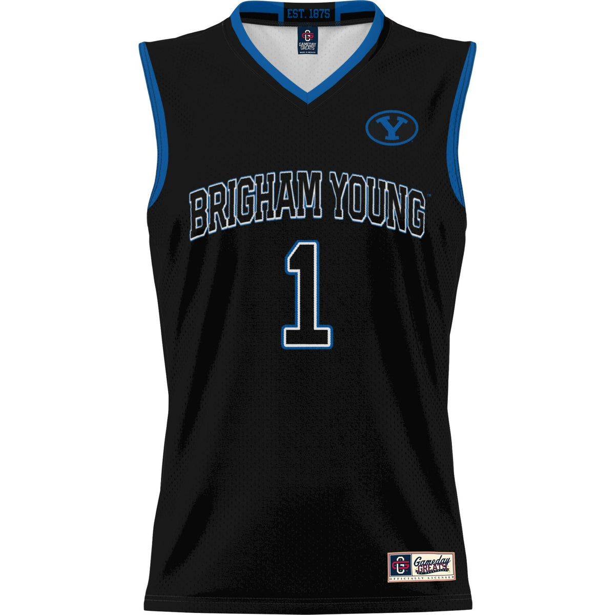 Male GameDay Greats #1 Black BYU Cougars Lightweight Basketball Jersey
