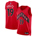 Toronto Raptors Nike Icon Edition Swingman Jersey - Red - Jakob Poeltl