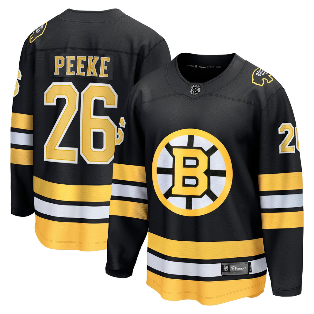 Boston Bruins Andrew Peeke Fanatics Black Home Breakaway Player Jersey