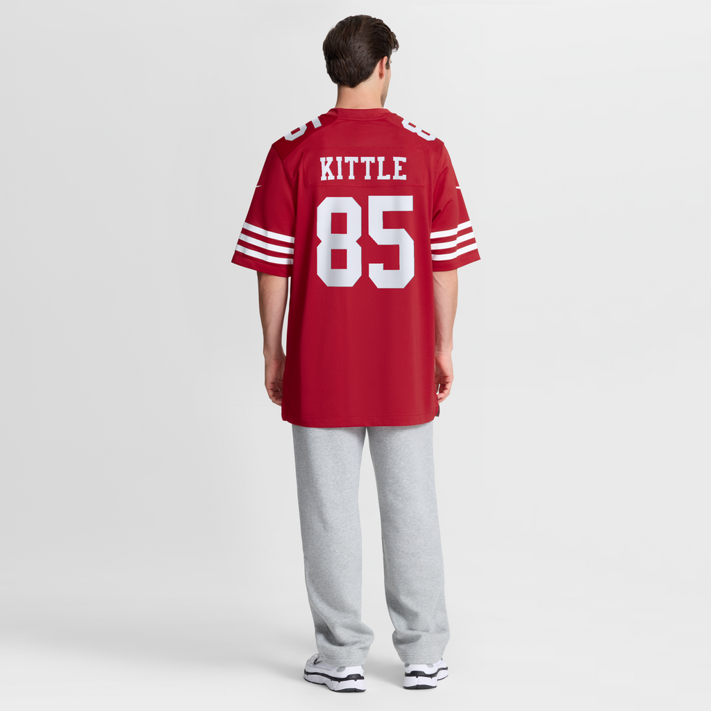 San Francisco 49ers George Kittle Nike Scarlet 80th Anniversary Game Jersey