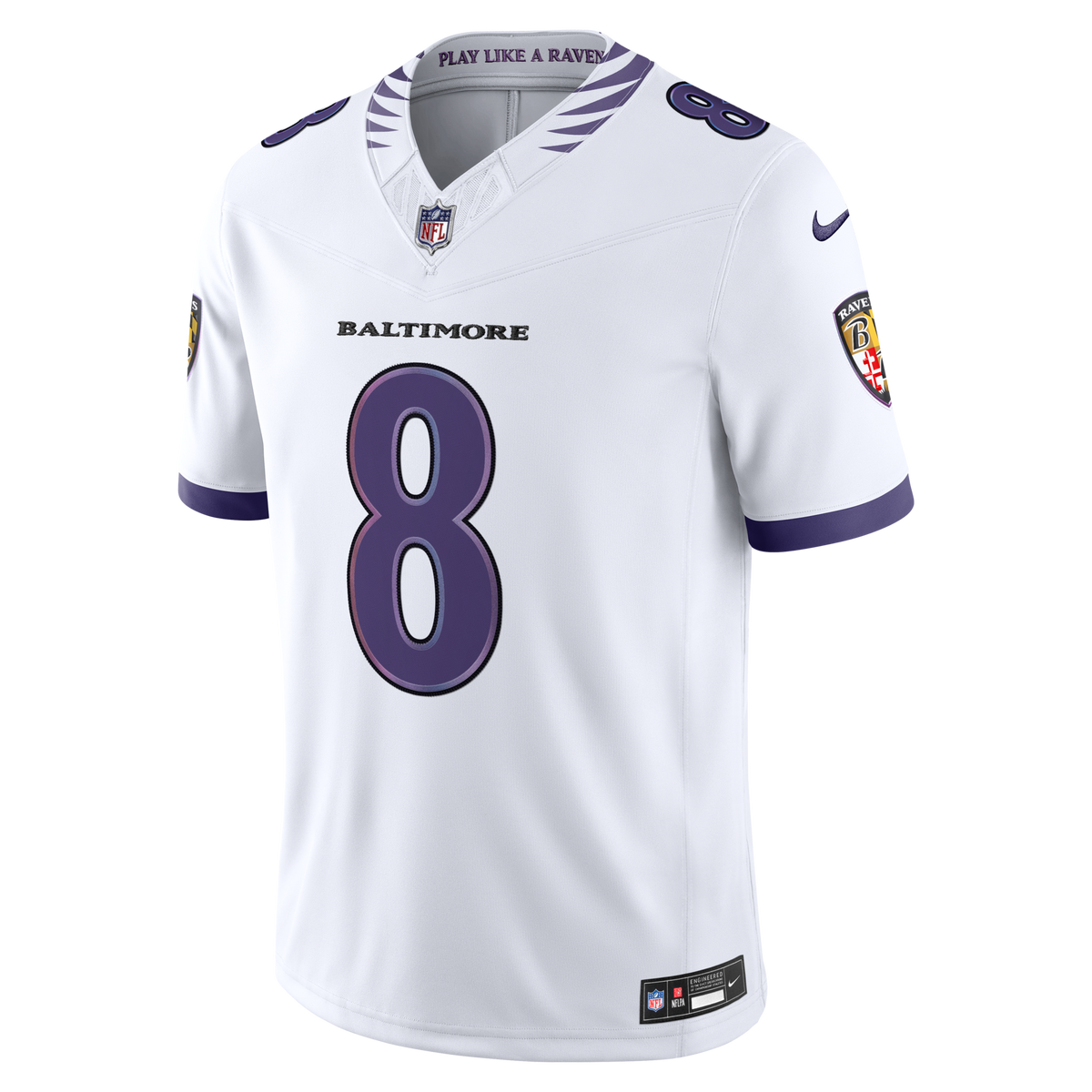 Baltimore Ravens Lamar Jackson Nike White Vapor F.U.S.E. Stitched Limited Jersey