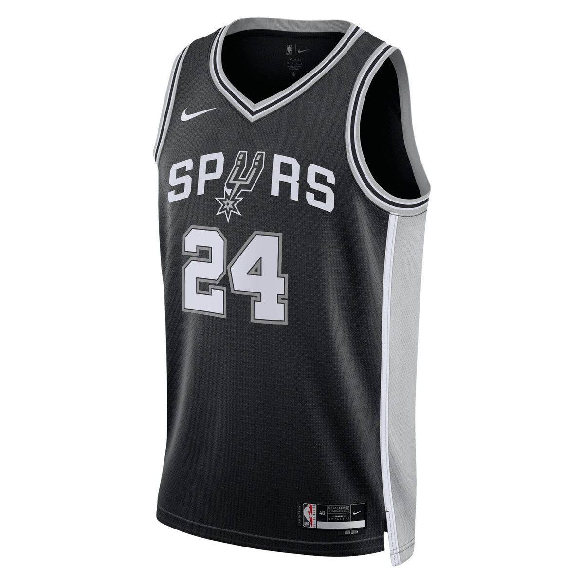 San Antonio Spurs Nike Icon Edition Swingman Jersey - Black - Devin Vassell
