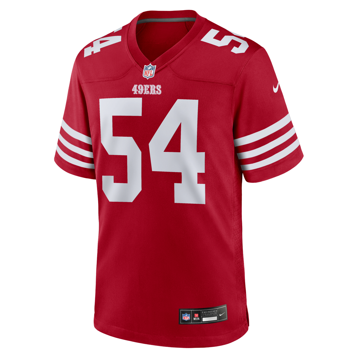 San Francisco 49ers Fred Warner Nike Scarlet Team Game Player Jersey