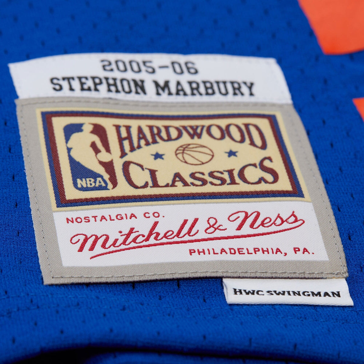 Mitchell & Ness Stephon Marbury Blue New York Knicks 2005/06 Hardwood Classics Swingman Jersey