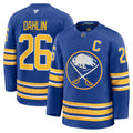 Buffalo Sabres Rasmus Dahlin Fanatics Royal Premium Jersey with Captain's Patch
