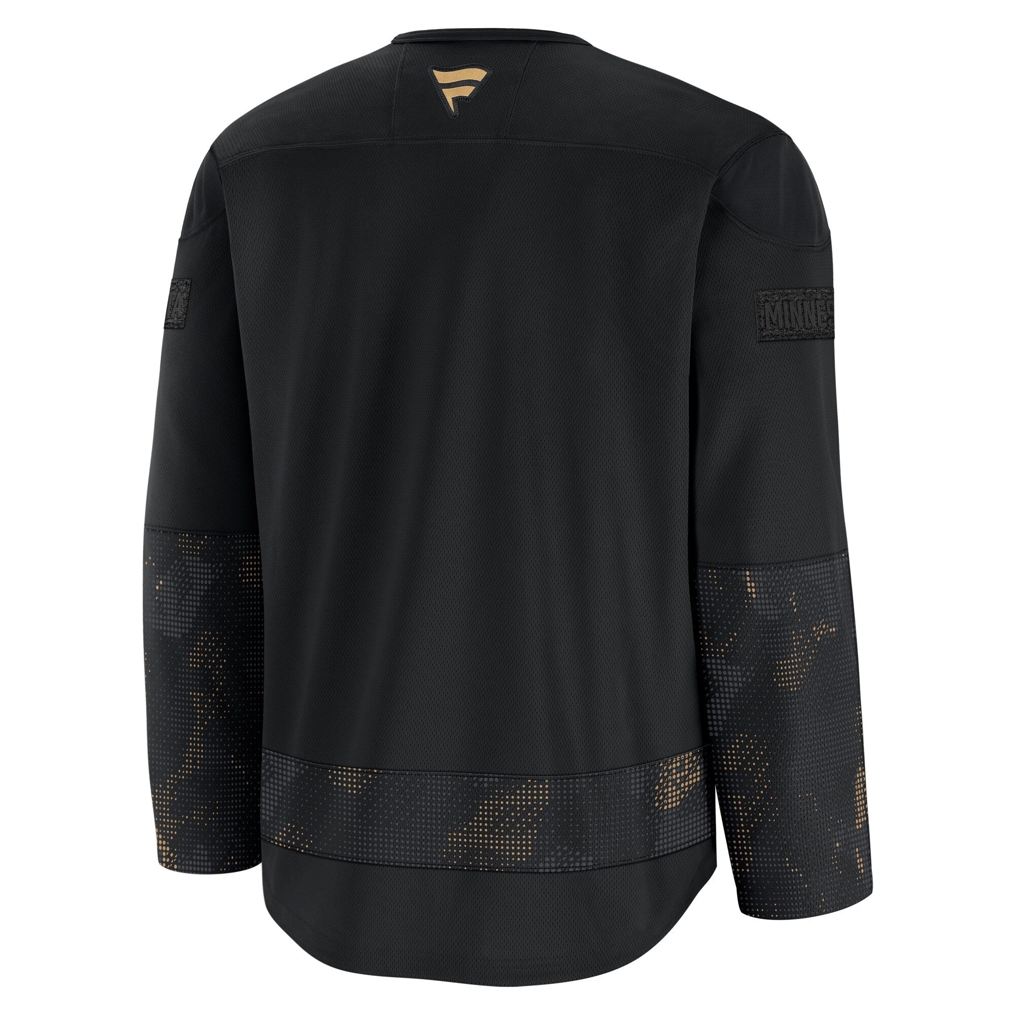 Minnesota Wild Fanatics Black 2024 Military Appreciation Practice Jersey