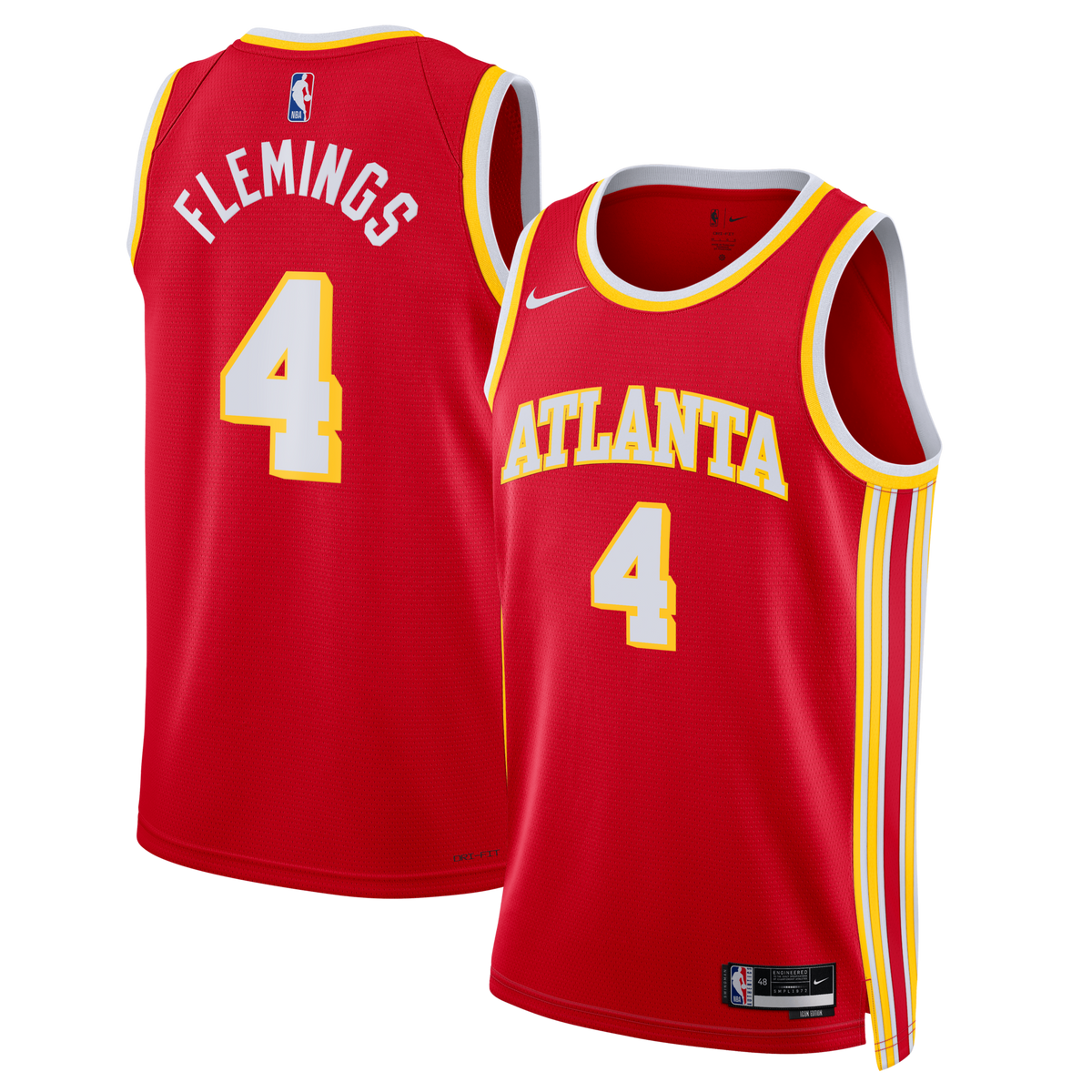 Atlanta Hawks Nike Icon Swingman Jersey - Red - Kingston Flemings