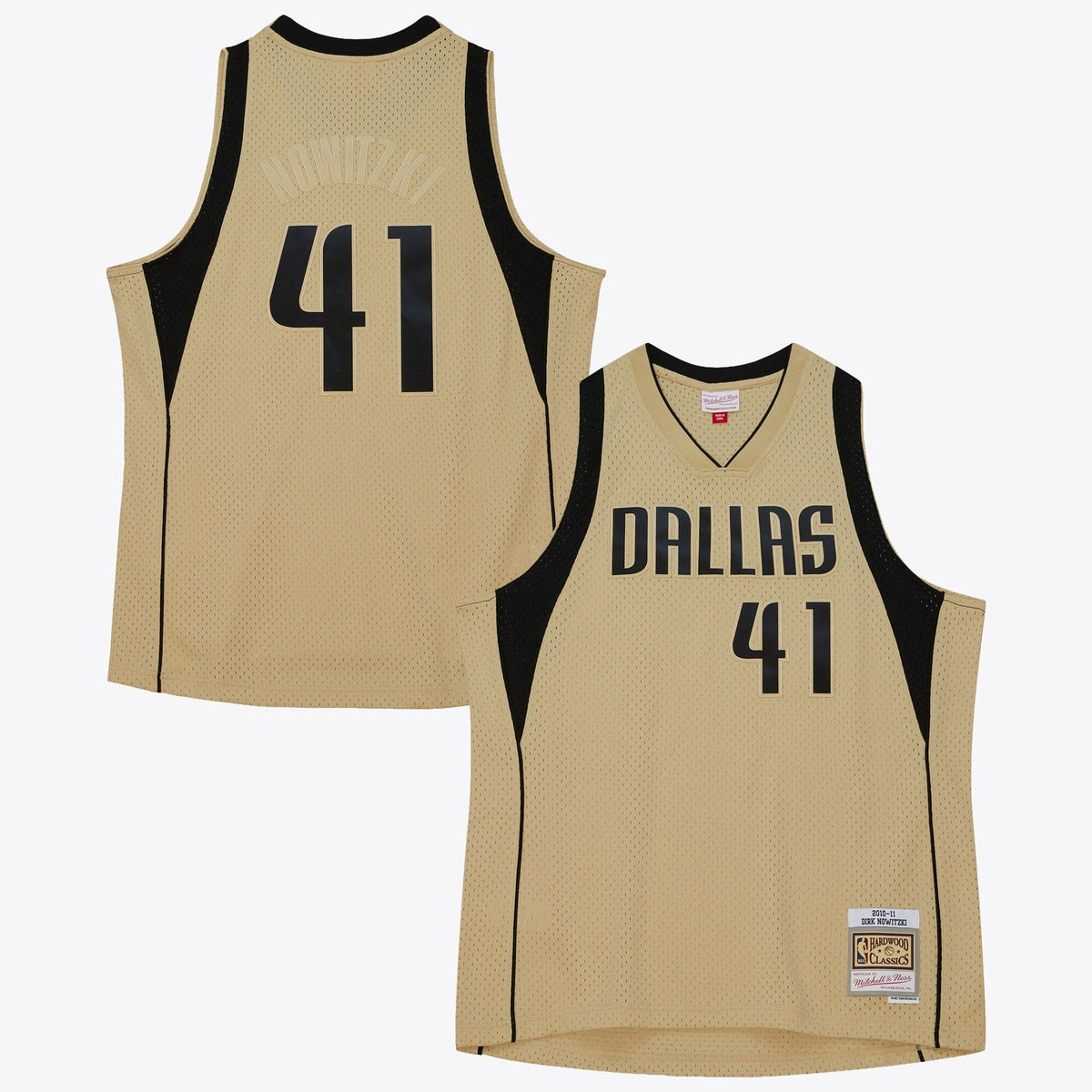 Dallas Mavericks Mitchell & Ness Dirk Nowitzki 2010 Swingman Jersey - Khaki