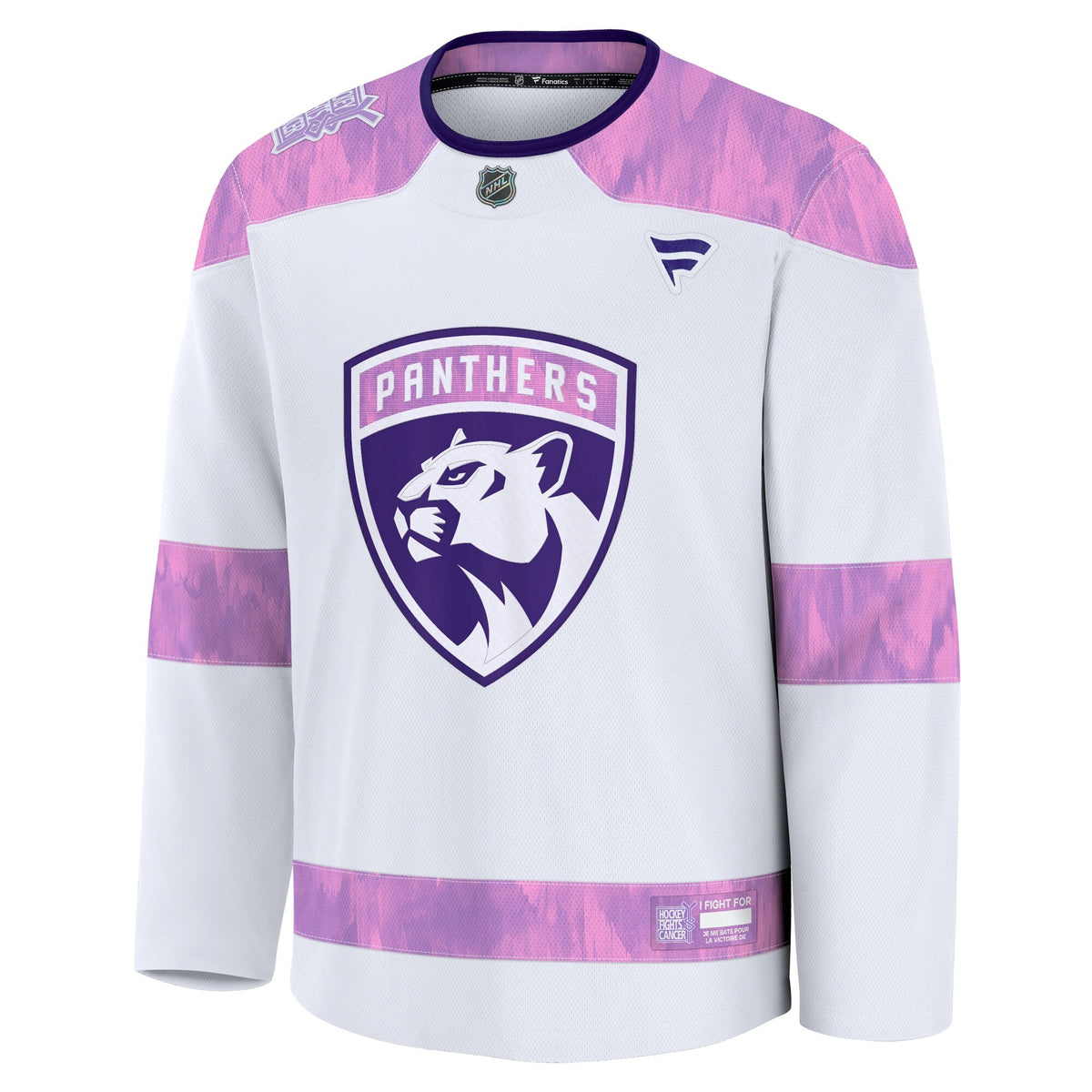 Florida Panthers Fanatics White 2024 Hockey Fights Cancer Practice Jersey