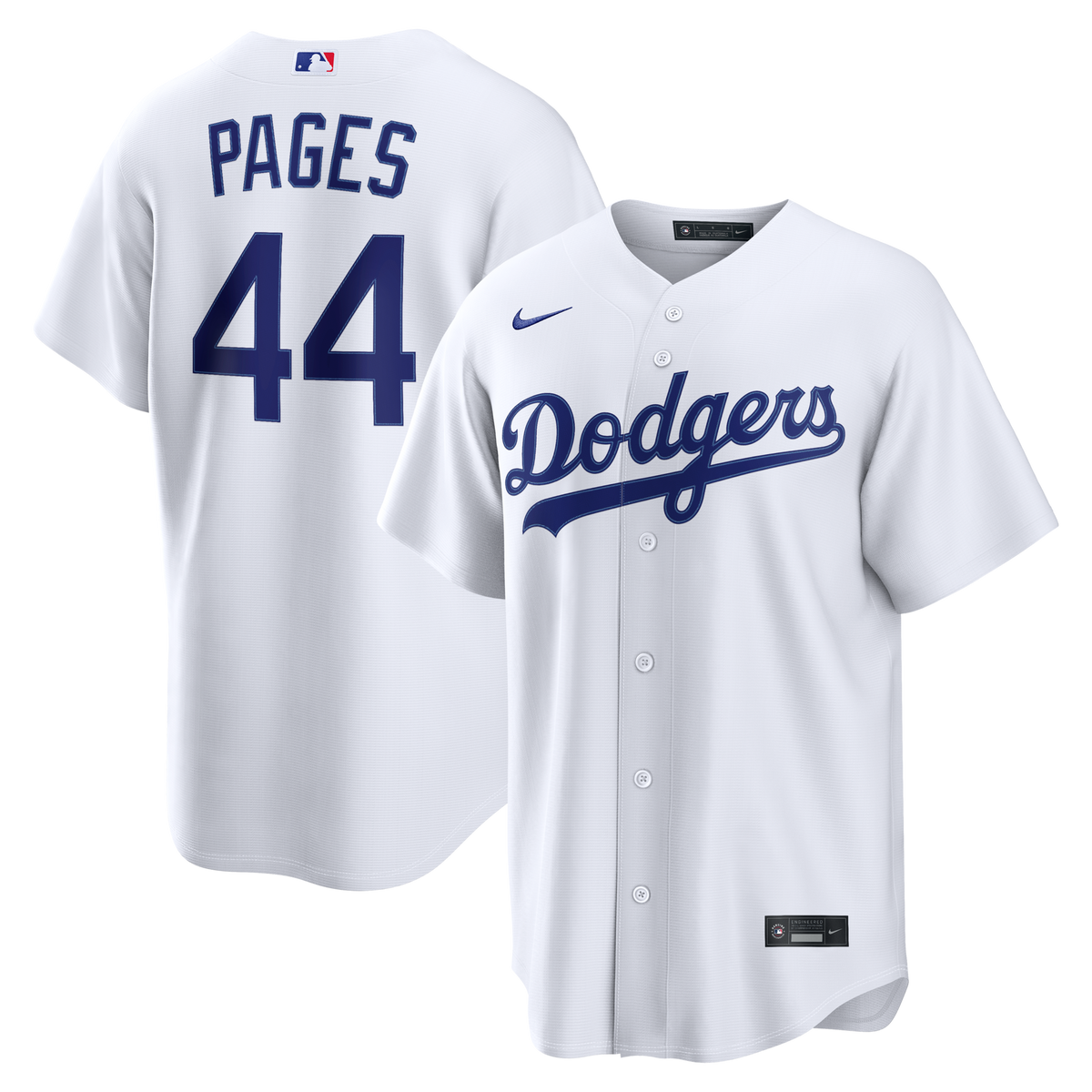 Los Angeles Dodgers Andy Pages Nike White Home Replica Jersey