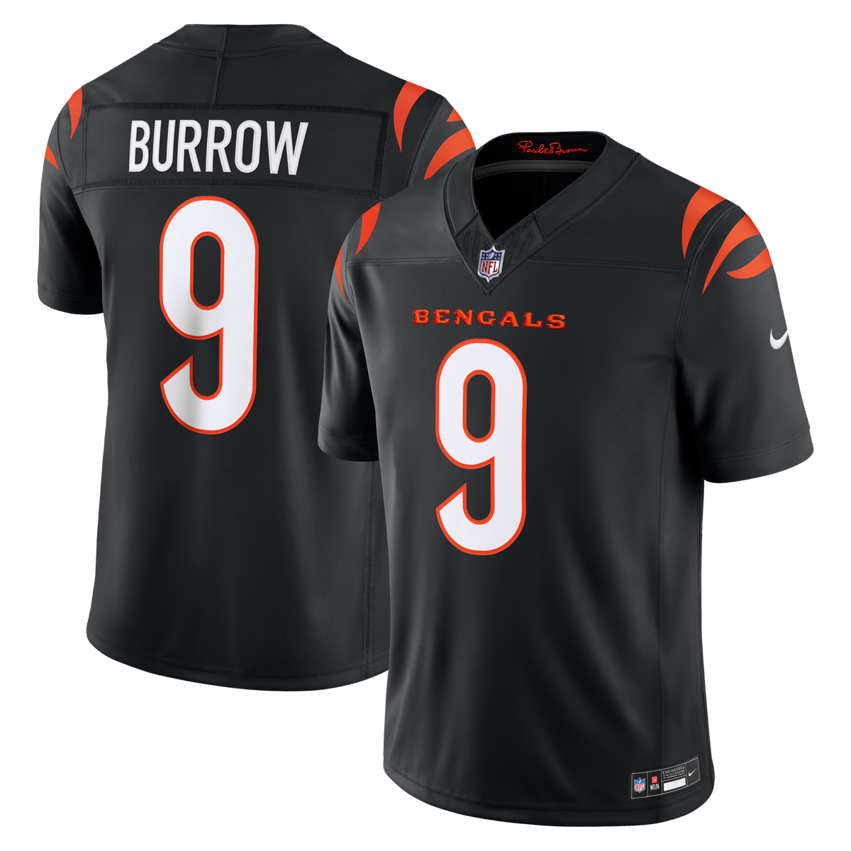 Cincinnati Bengals Joe Burrow Nike Black Team Vapor F.U.S.E. Stitched Limited Jersey