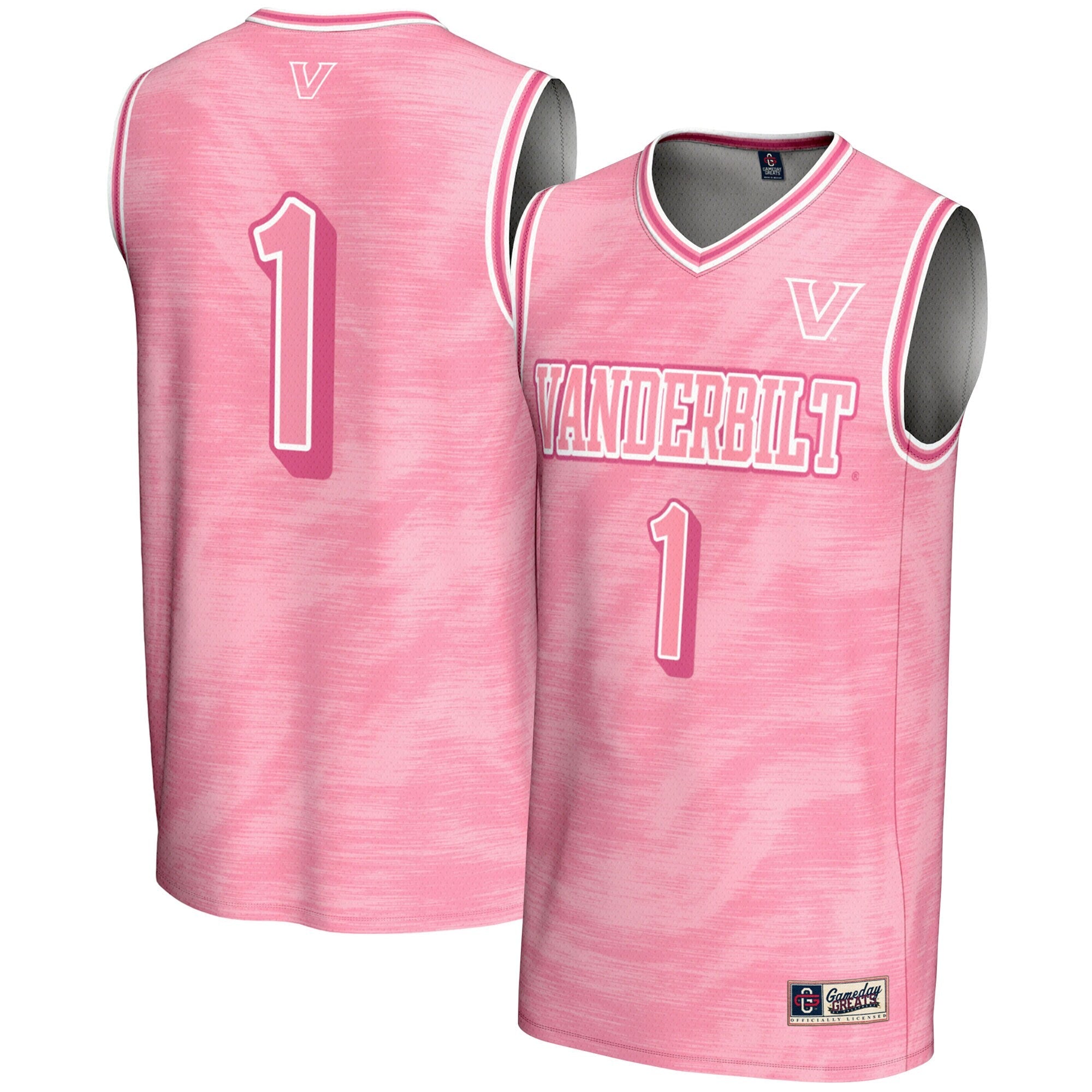 GameDay Greats #1 Pink Vanderbilt Commodores Lightweight Basketball Fashion Jersey
