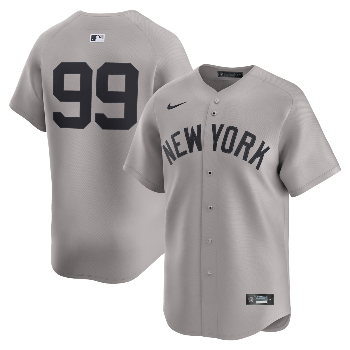 New York Yankees Aaron Judge Nike Gray Road Limited Player Jersey