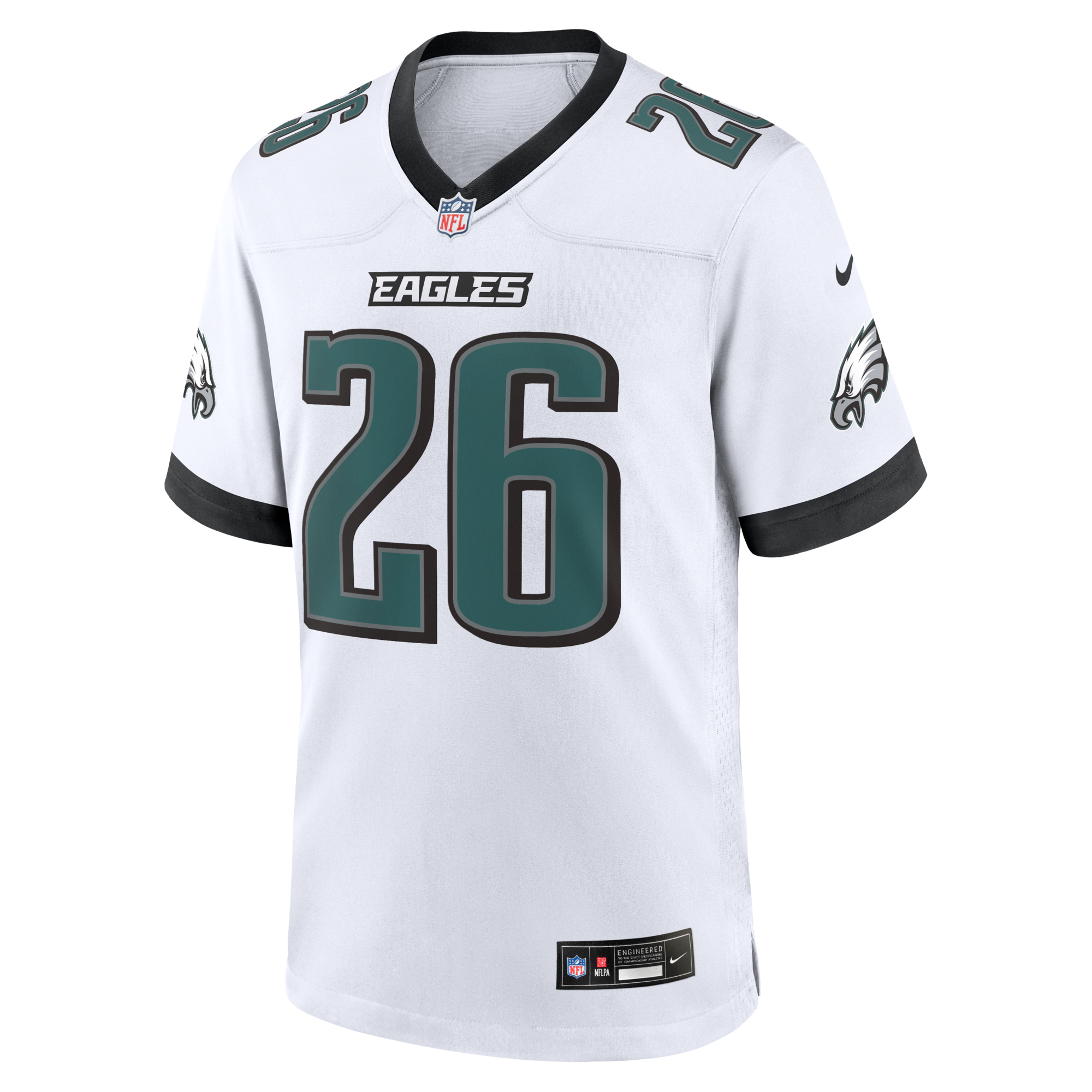 Philadelphia Eagles Saquon Barkley Nike White Game Jersey