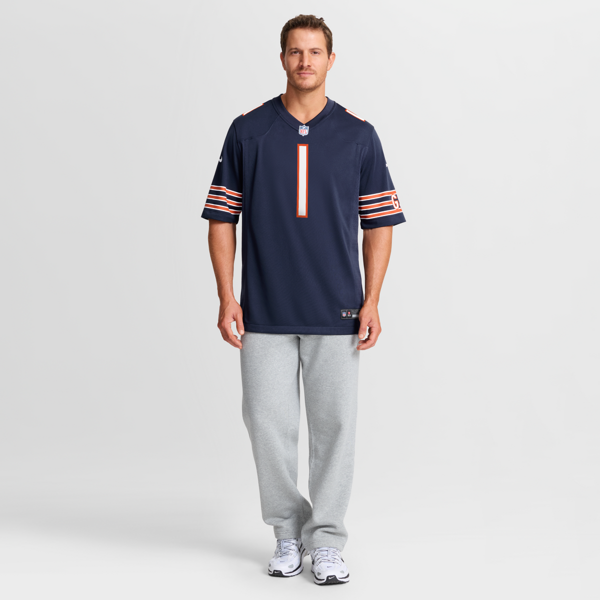 Chicago Bears Number 1 Dad Nike Navy Game Jersey