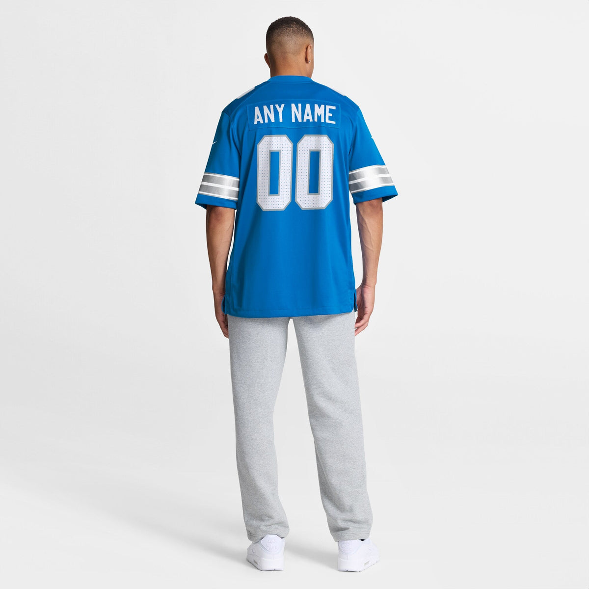 Detroit Lions Nike Blue Custom Game Jersey