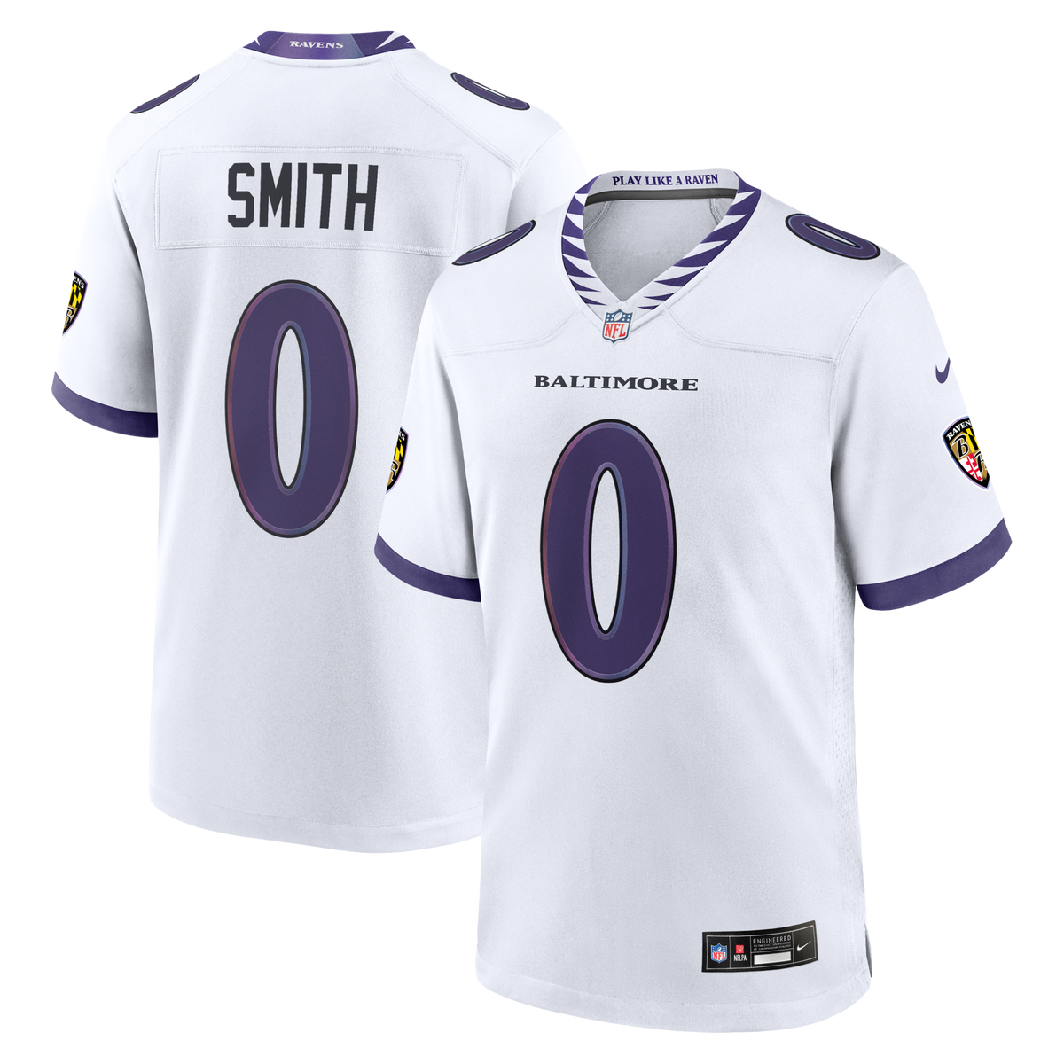 Baltimore Ravens Roquan Smith Nike White Game Jersey