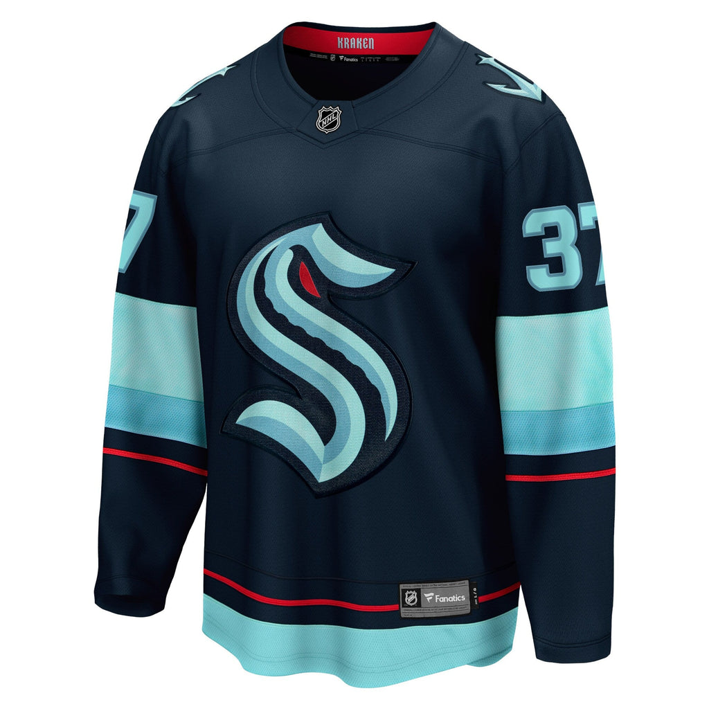 Seattle Kraken Yanni Gourde Fanatics Deep Sea Blue Home Breakaway Player Jersey