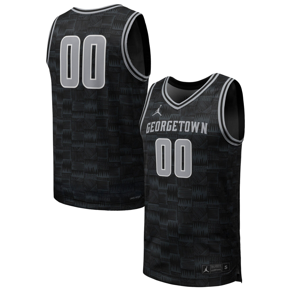 Jordan Brand #00 Black Georgetown Hoyas Replica Basketball Jersey