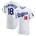 Los Angeles Dodgers Yoshinobu Yamamoto Nike White Home Authentic Sponsor Patch Jersey