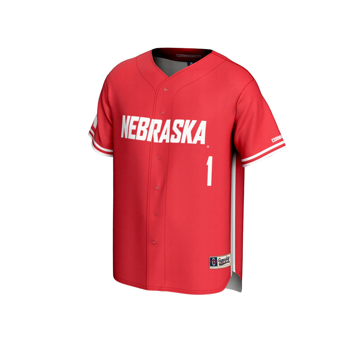 GameDay Greats #1 Scarlet Nebraska Huskers Lightweight Baseball Jersey