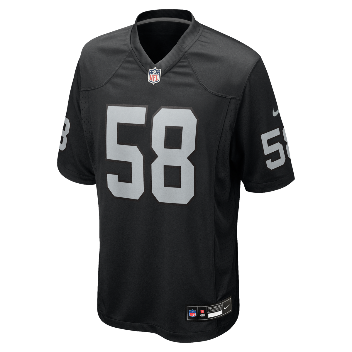 Las Vegas Raiders Jackson Powers-Johnson Nike Black Team Game Jersey