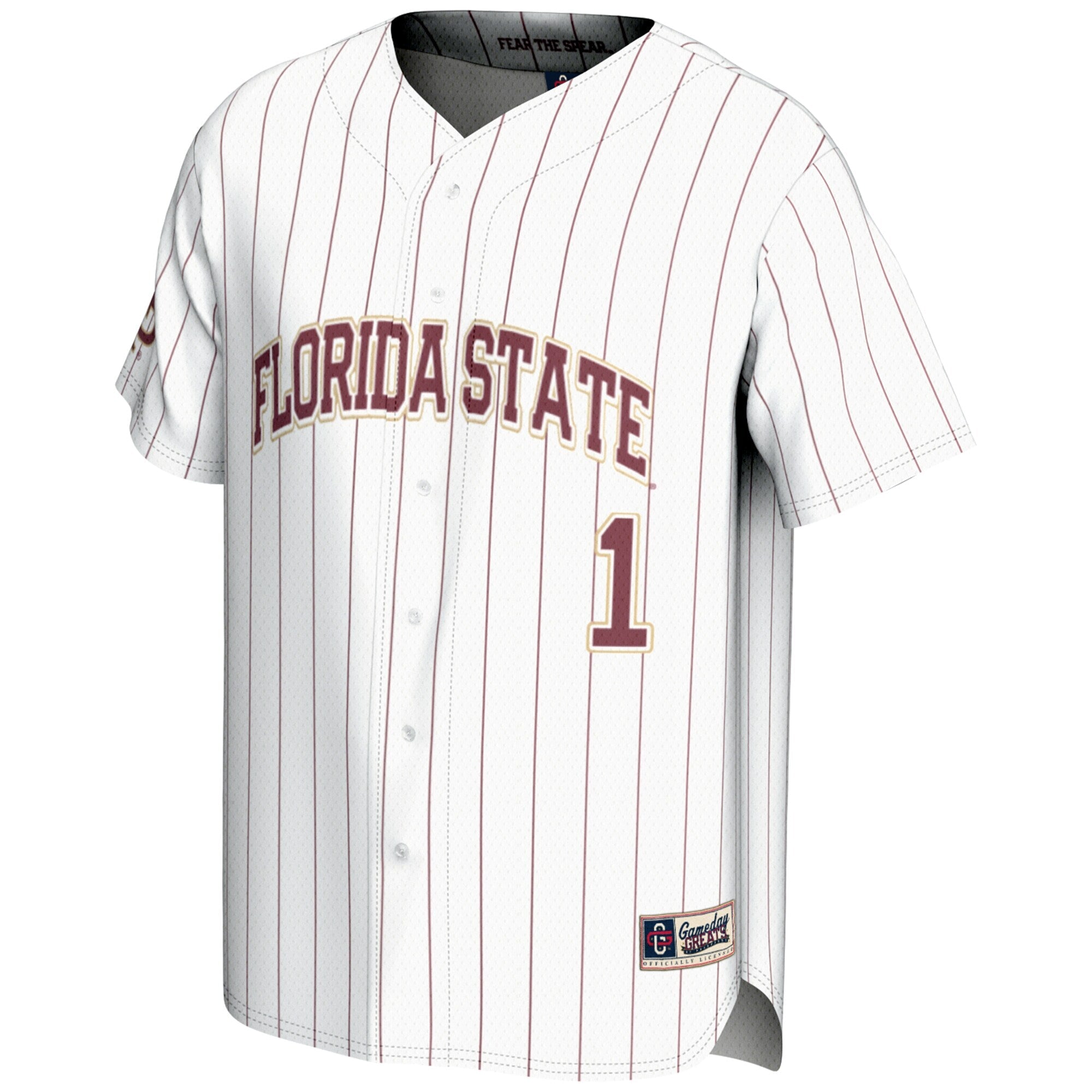 GameDay Greats #1 White Florida State Seminoles Lightweight Baseball Jersey