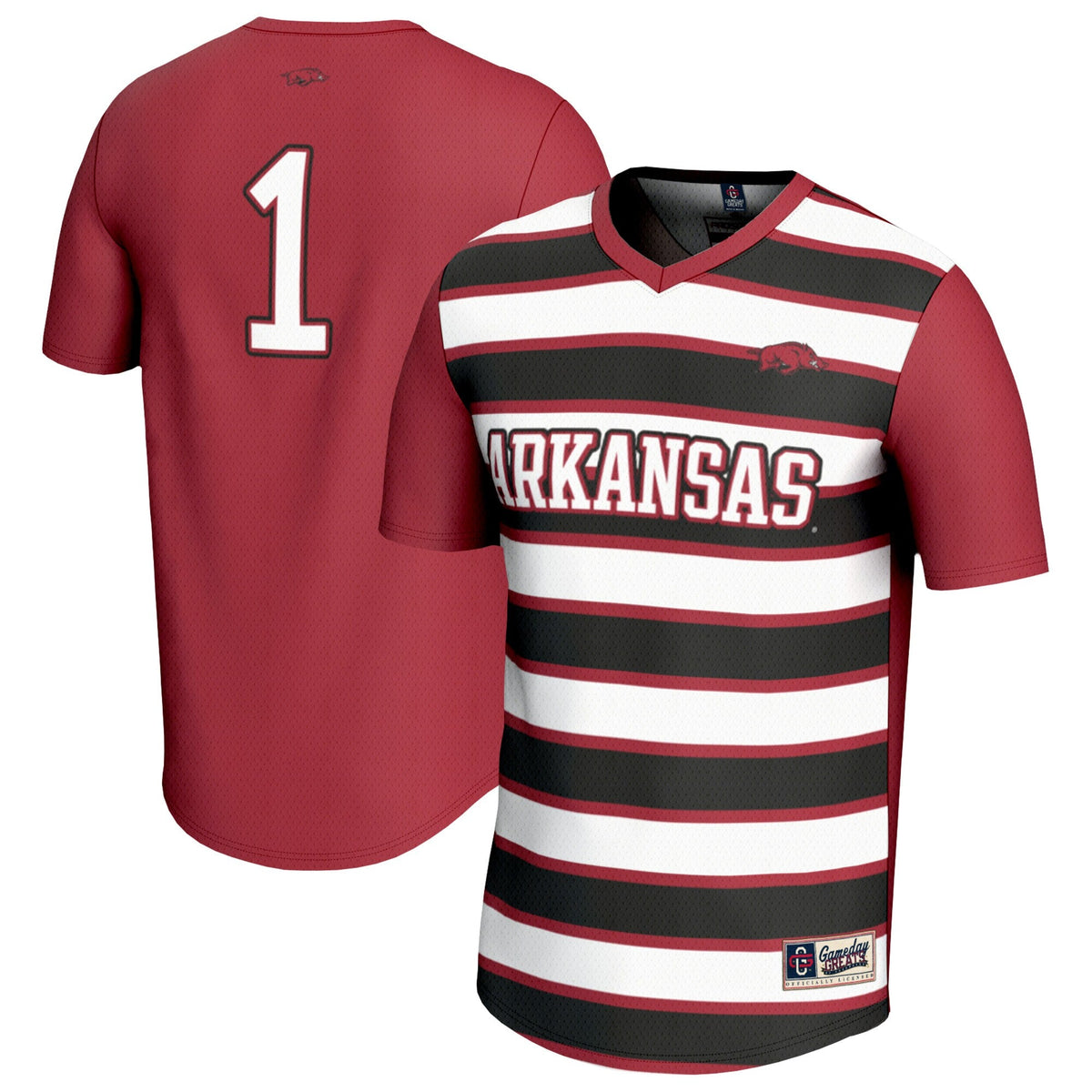 GameDay Greats #1 Cardinal Arkansas Razorbacks Lightweight Soccer Fashion Jersey