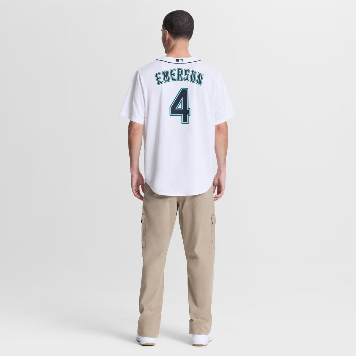 Seattle Mariners Colt Emerson Nike White Home Replica Jersey