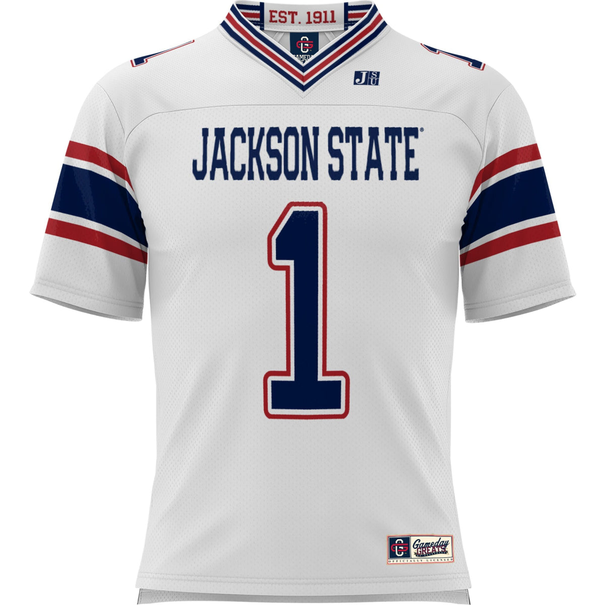 GameDay Greats #1 White Jackson State Tigers Football Jersey