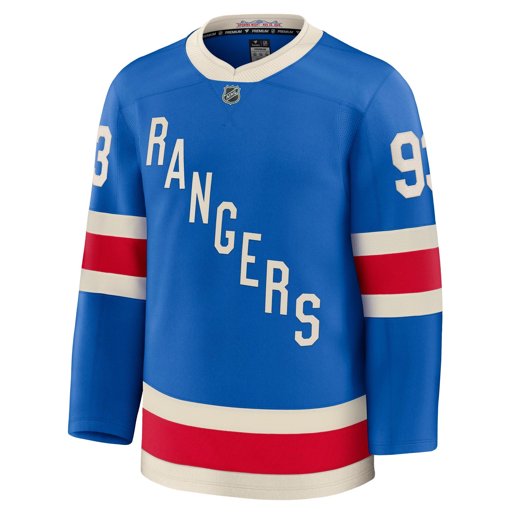 New York Rangers Mika Zibanejad Fanatics Blue Centennial Premium Jersey