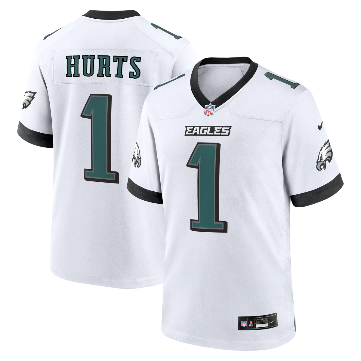 Philadelphia Eagles Jalen Hurts Nike White Game Jersey