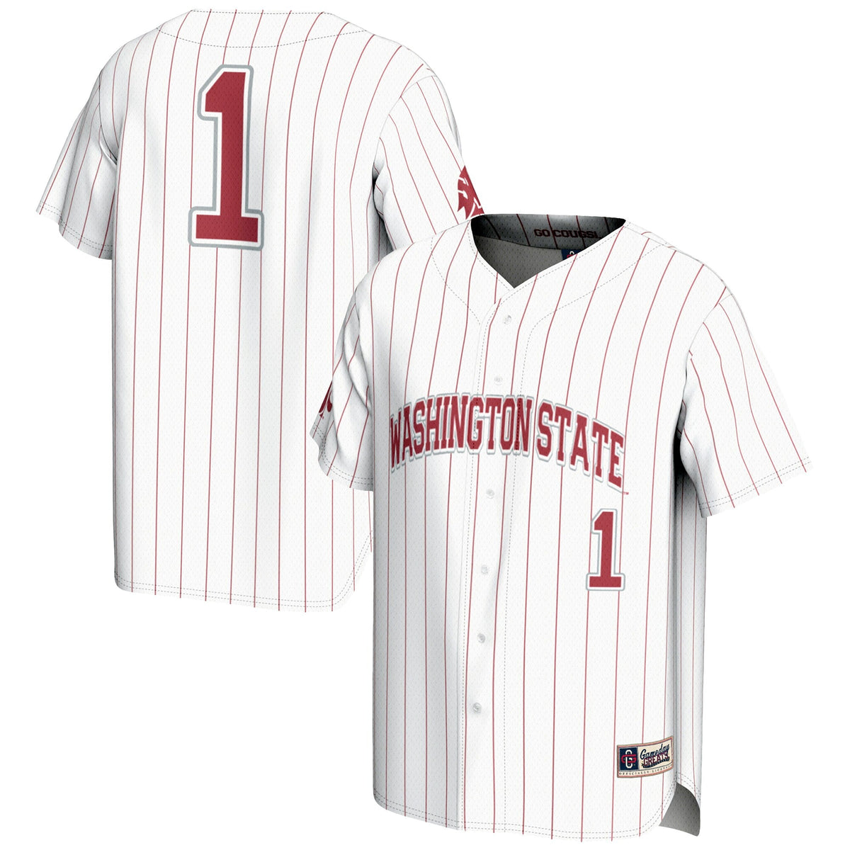 GameDay Greats #1 White Washington State Cougars Lightweight Baseball Jersey
