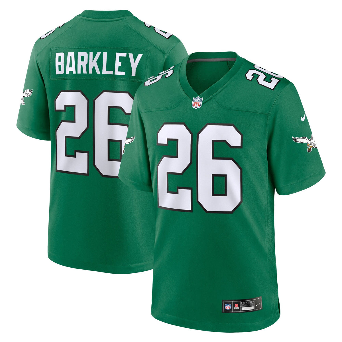 Philadelphia Eagles Saquon Barkley Nike Kelly Green Alternate Game Jersey