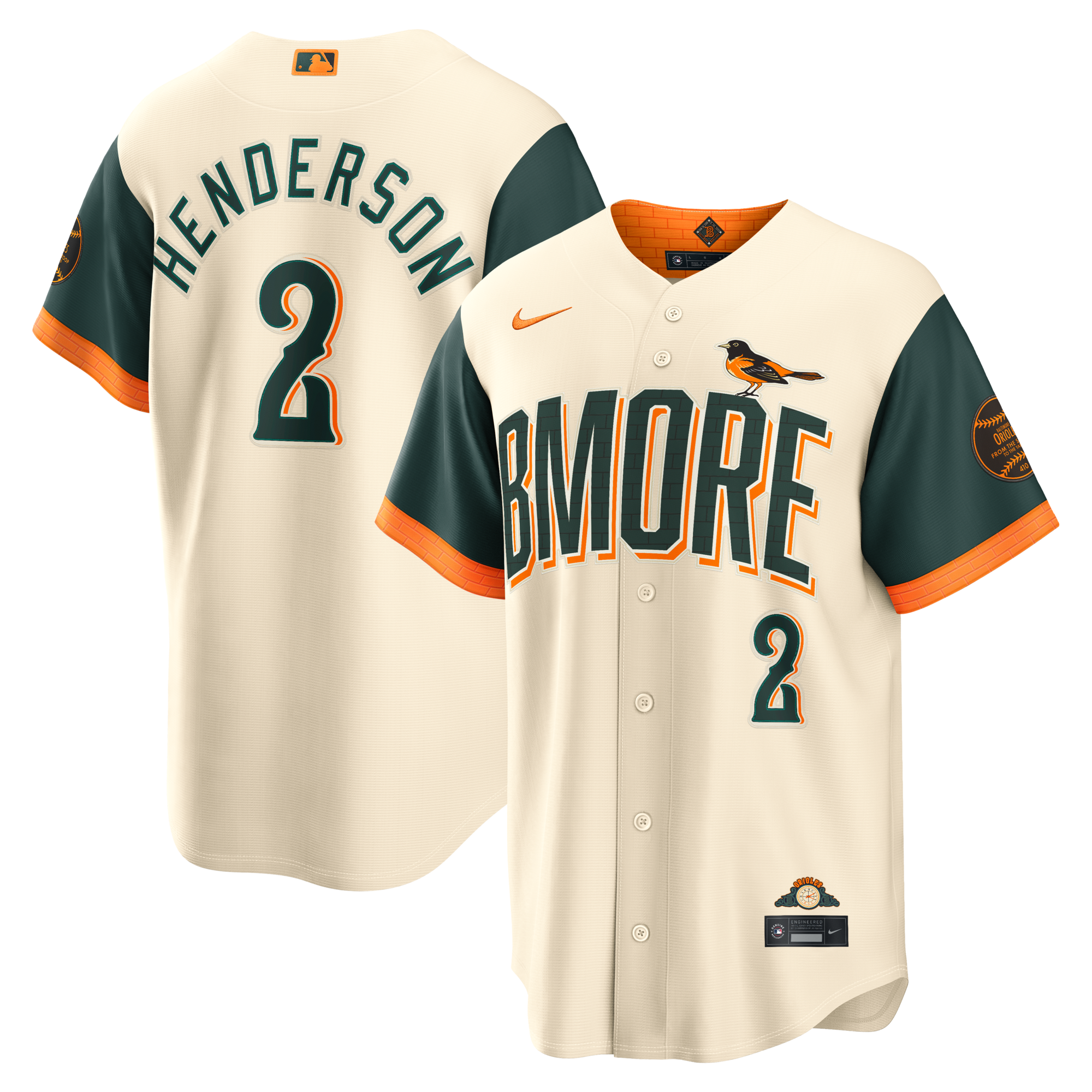 Baltimore Orioles Gunnar Henderson Nike Cream 2026 City Connect Stadium Jersey