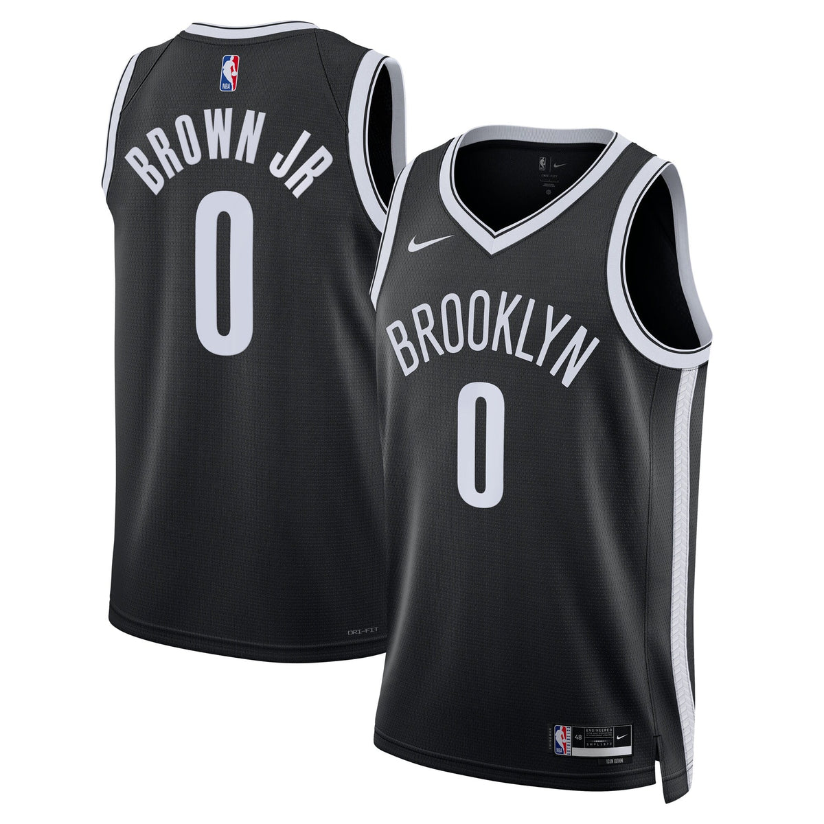 Brooklyn Nets Nike Icon Swingman Jersey - Black - Mikel Brown Jr.