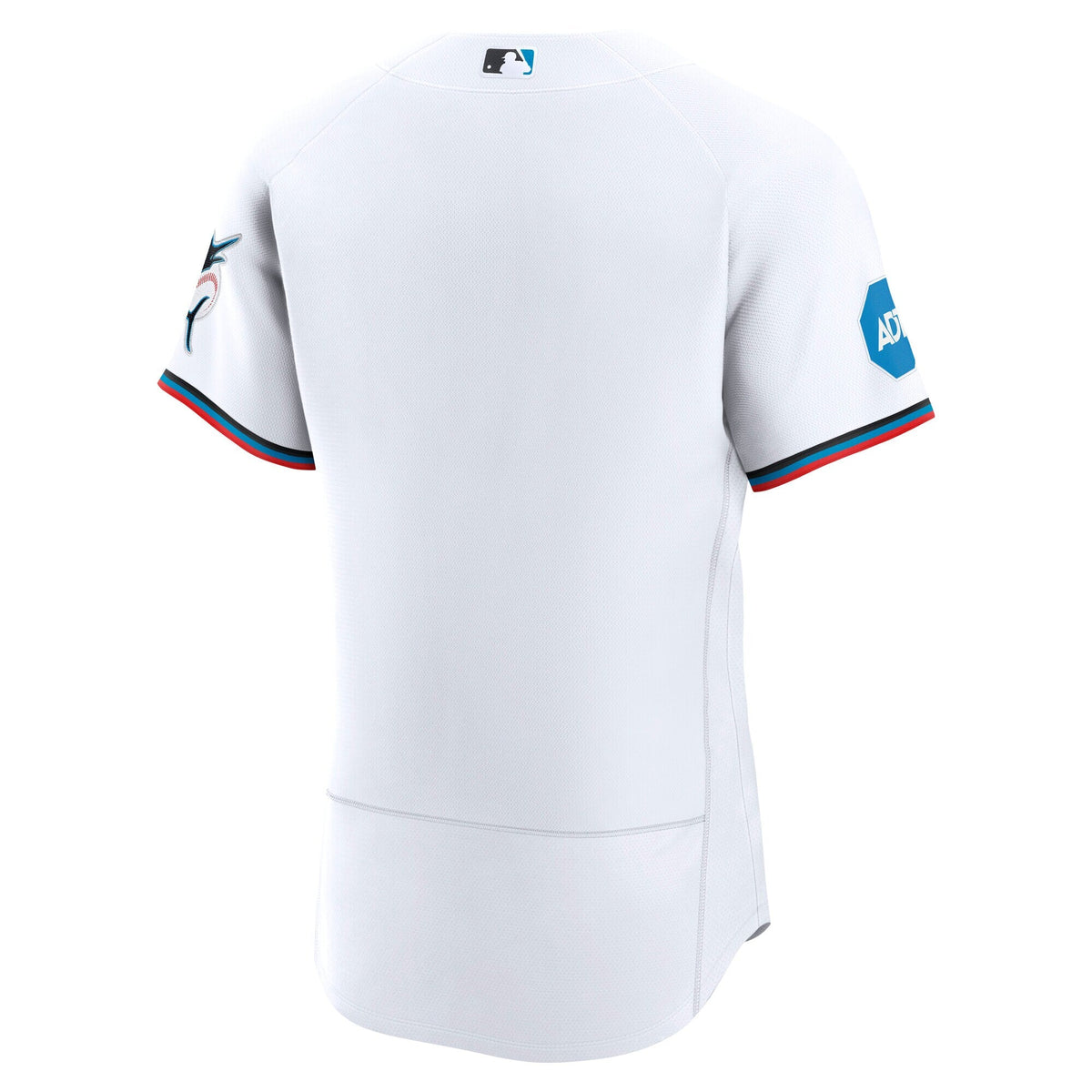 Miami Marlins Nike White Home Sponsor Patch Authentic Jersey