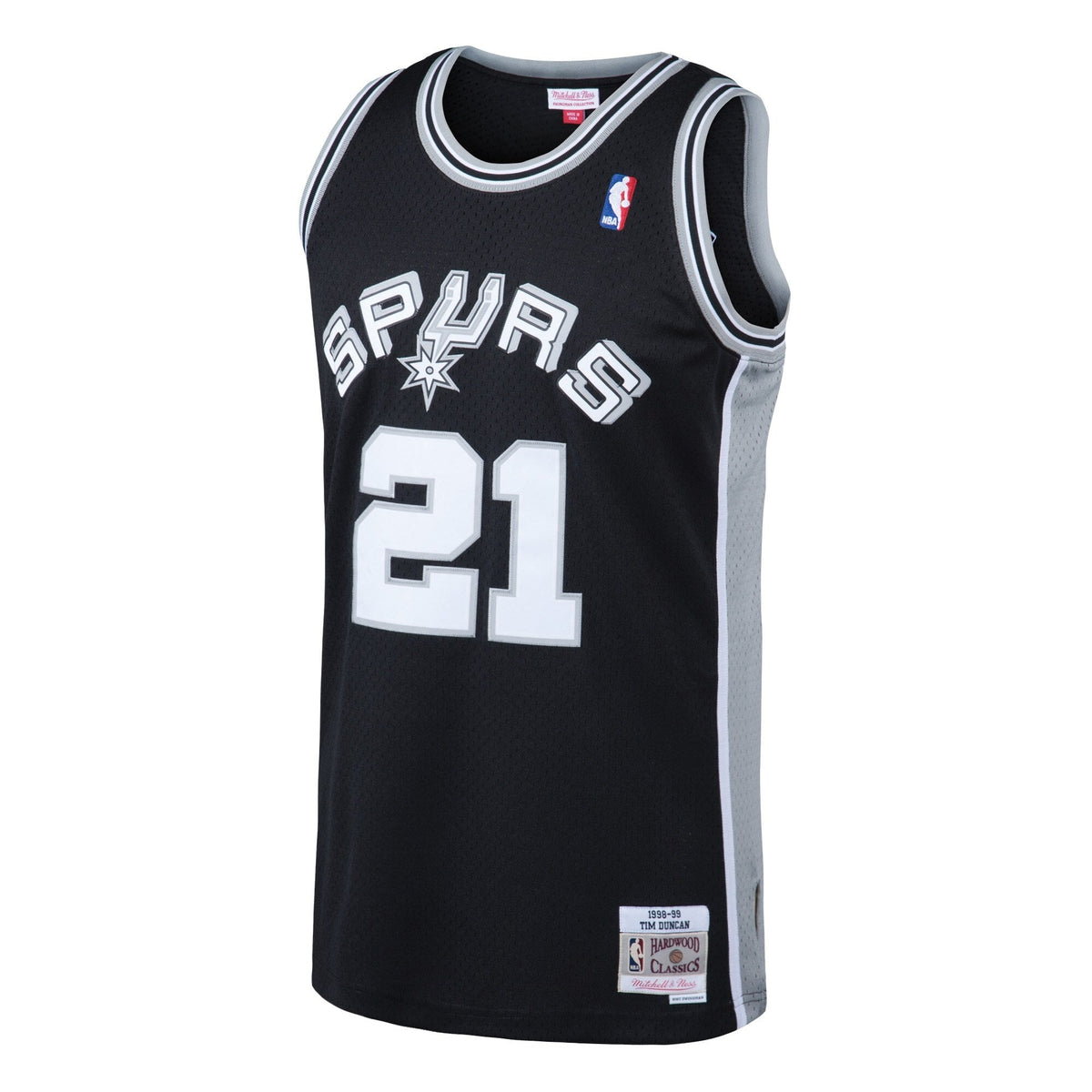 Mitchell & Ness Tim Duncan Black San Antonio Spurs 1998-99 Hardwood Classics Swingman Jersey