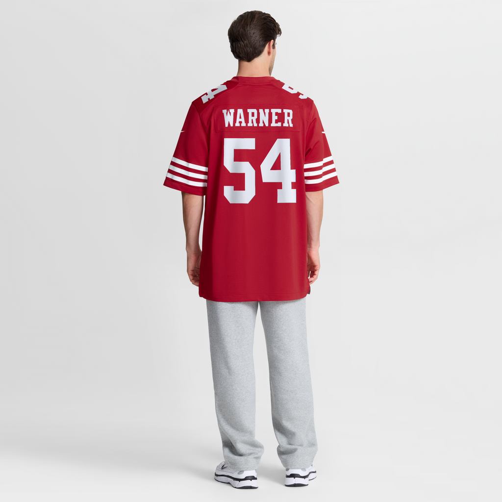 San Francisco 49ers Fred Warner Nike Scarlet Team Game Player Jersey