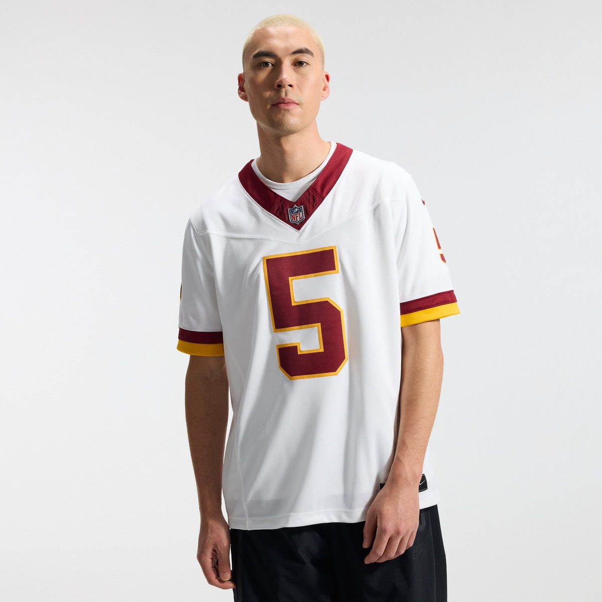 Washington Commanders Jayden Daniels Nike White Vapor F.U.S.E. Stitched Limited Jersey