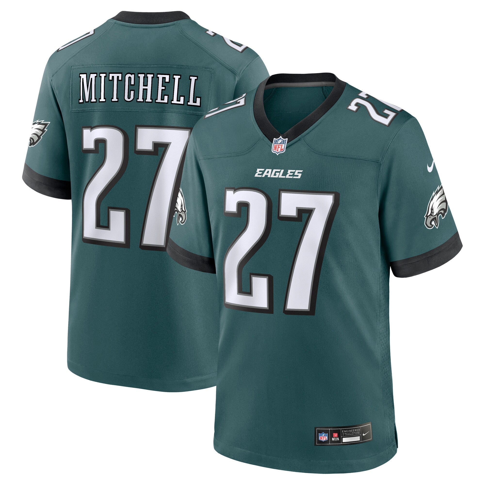Philadelphia Eagles Quinyon Mitchell Nike Midnight Green Player Game Jersey