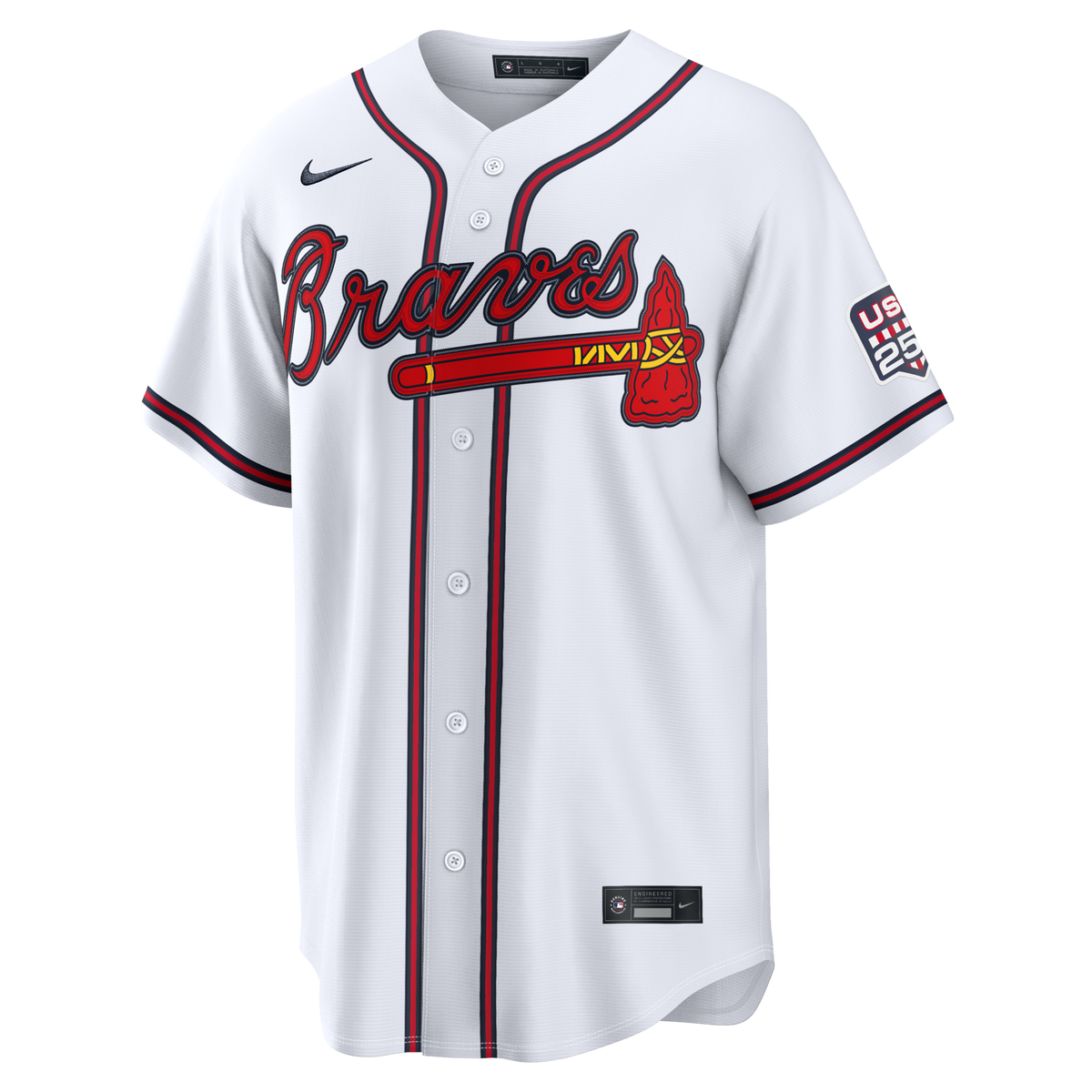 Fourth of July Atlanta Braves Drake Baldwin Nike White USA 250 Stadium Jersey