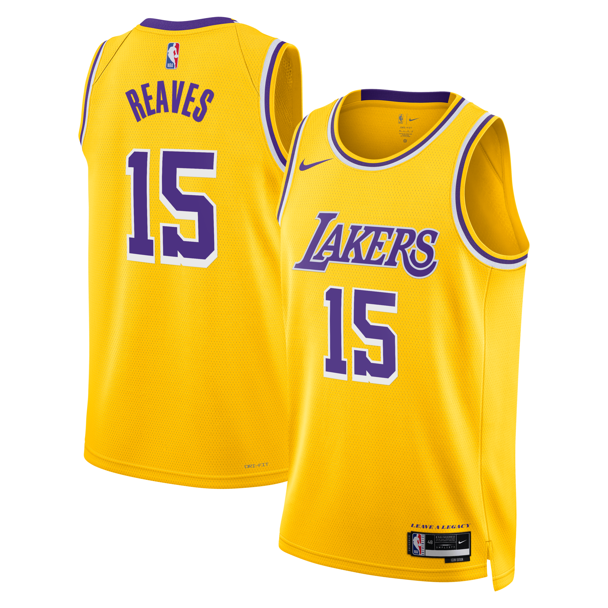 Los Angeles Lakers Nike Icon Edition Swingman Jersey - Gold - Austin Reaves