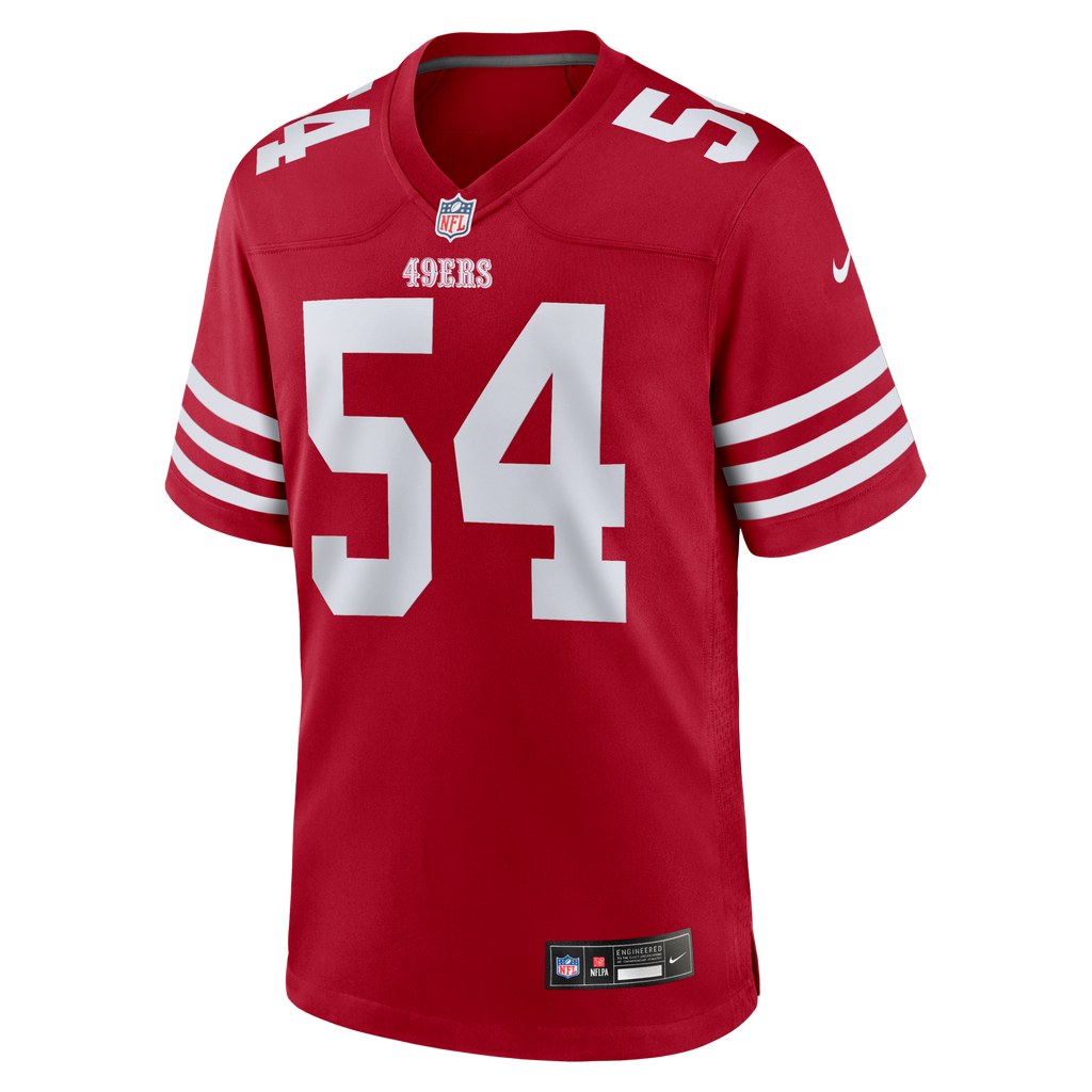 San Francisco 49ers Fred Warner Nike Scarlet Player Game Jersey