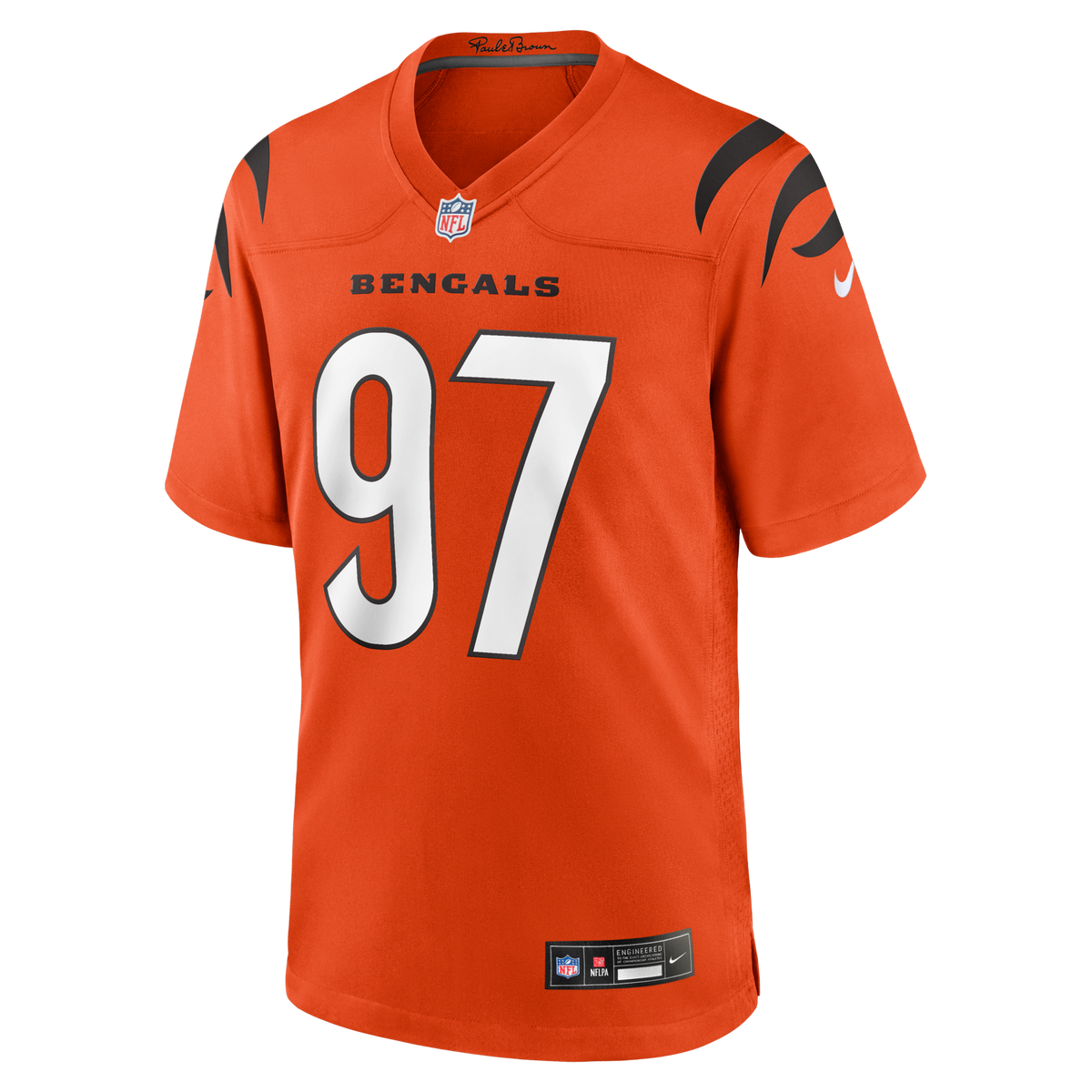 Cincinnati Bengals Dexter Lawrence II Nike Orange Game Jersey